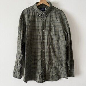 Charles Tyrwhitt Shirt Men’s Sz XXL Flannel Button Checks Plaid 100% Cotton